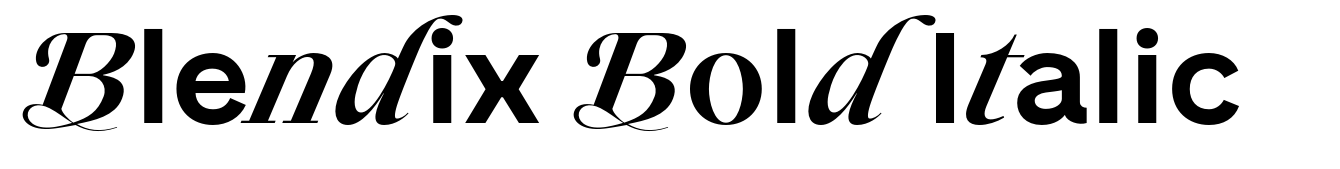 Blendix Bold Italic